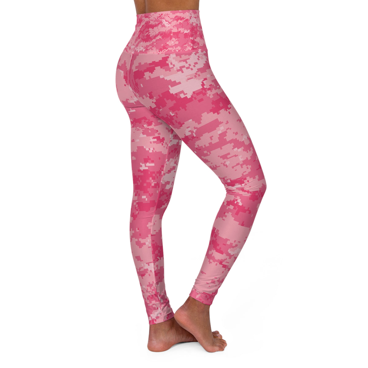 Pink Camo High-Waist Yoga Leggings