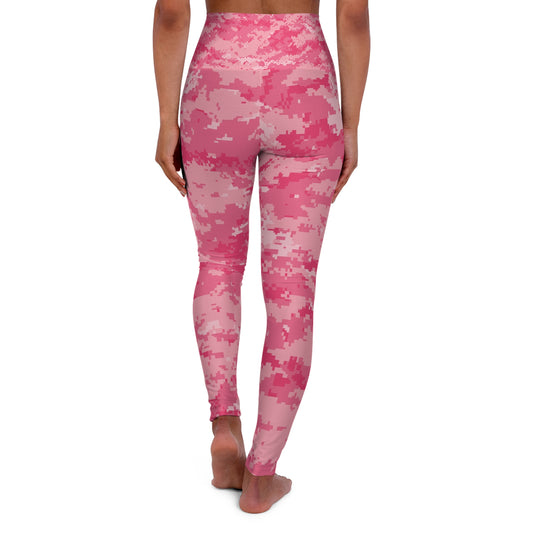 Pink Camo High-Waist Yoga Leggings