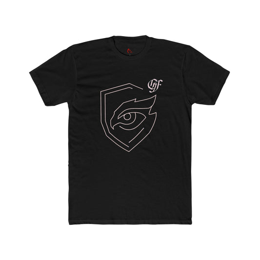 Minimalist Eye Shield T‑Shirt — Subtle Graphic Crew Tee