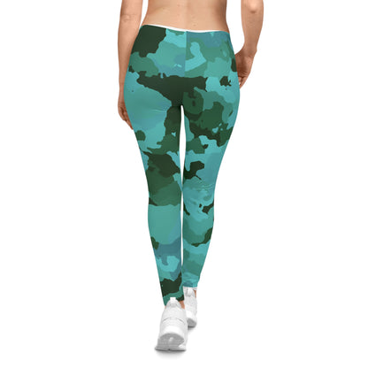 Teal Camo Leggings