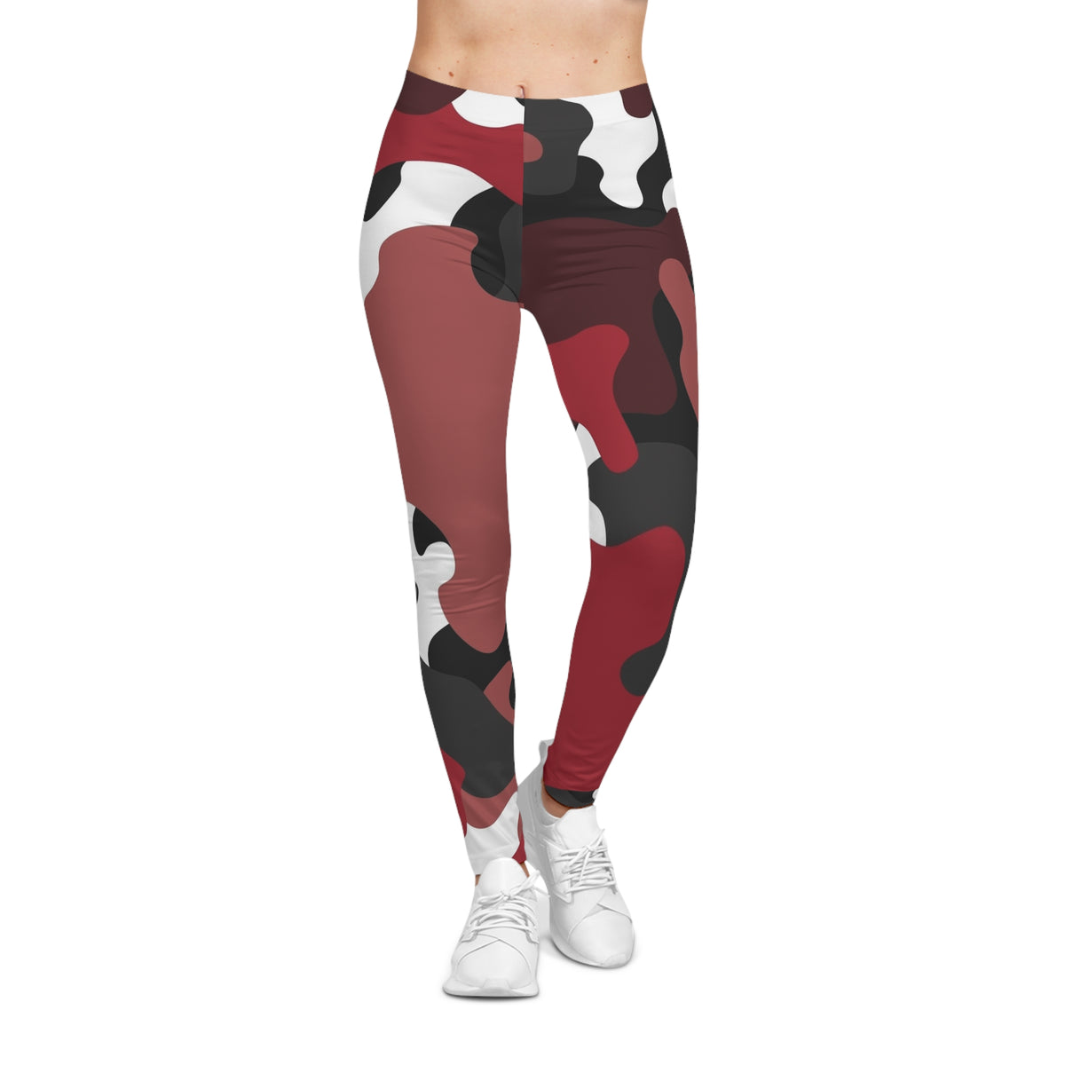 Red & Black Camo Women's Leggings