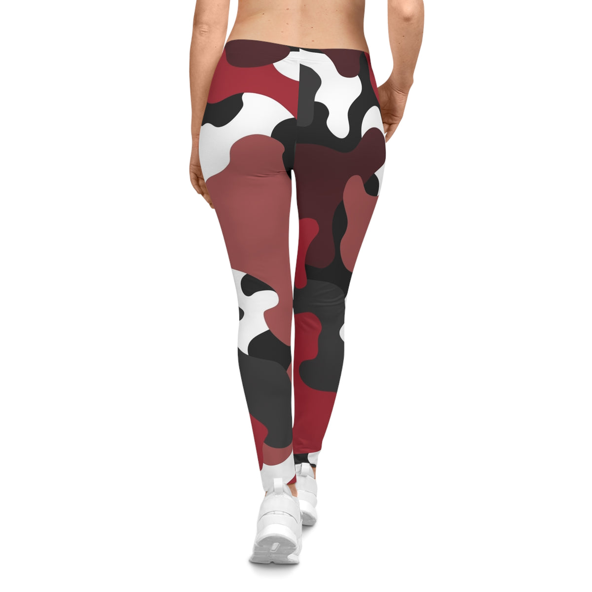 Red & Black Camo Women's Leggings