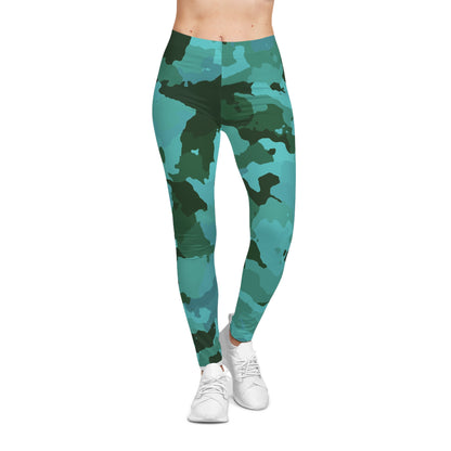 Teal Camo Leggings