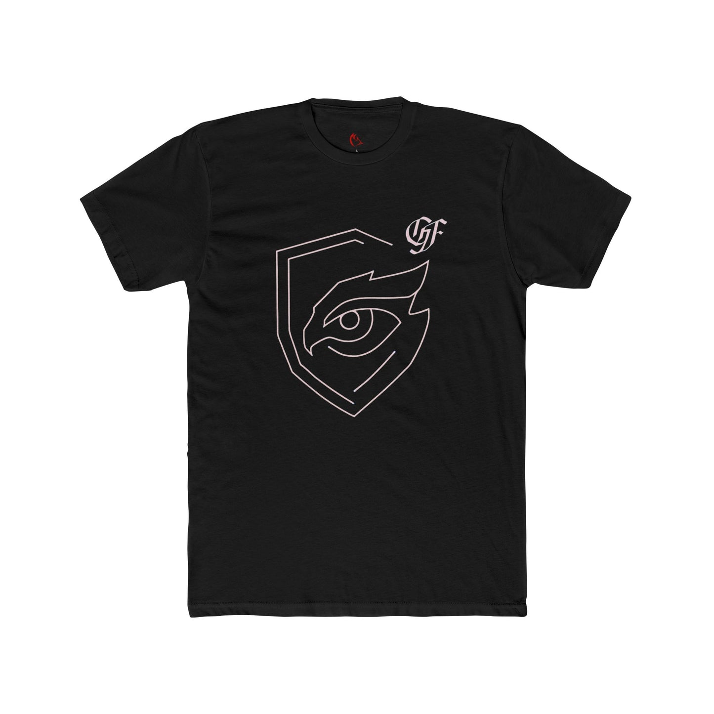 Minimalist Eye Shield T‑Shirt — Subtle Graphic Crew Tee