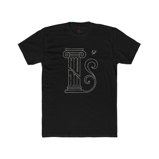 Classical Column Graphic Tee — Minimalist Architectural T-Shirt